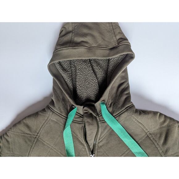 Under Armour Woman's Sz MStorm Green Full Zip Hoodie Semi Fitted Sherpa Lined... - Picture 10 of 12